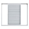 Janela de Alumínio Branco Veneziana Correr 3 Folhas Móveis sem Grade Premium Atlântica 1.50l X 1.20a - 2