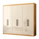 Ver imagem 1 de Guarda Roupa Venice Casal Quarto com 6 Portas e 4 Gavetas Cinamomo/Off White