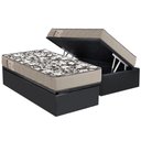 Ver imagem 1 de Conjunto Box Baú Solteiro: Colchão Molas Ortobom D26 Physical Ultra Resistente + Base Crc Suede