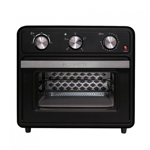 Forno Fryer Elétrico de Bancada 22 Litros Fogatti Black Preto 110v