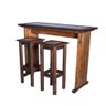 Conjunto Bancada Mesa e 2 Banquetas de Madeira - Cerâmica Cor:marrom - 5