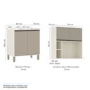 Ver imagem 6 de Cozinha Completa Modulada 6 Peças, Paneleiro Vidro Reflecta, Armários e Balcões Linea Luciane Móveis