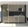 Cozinha Completa Modulada 6 Peças, Paneleiro Vidro Reflecta, Armários e Balcões Linea Luciane Móveis - 2