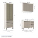 Ver imagem 5 de Cozinha Completa Modulada 6 Peças, Paneleiro Vidro Reflecta, Armários e Balcões Linea Luciane Móveis