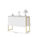 Ver imagem 2 de Buffet Atena 3 Portas Industrial MDP 120cm Branco Dourado Casah