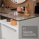 Ver imagem 6 de Escrivaninha Penteadeira 136cm 1 Porta 3 Gavetas Tampo de Vidro Branco Madesa