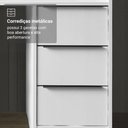 Ver imagem 5 de Escrivaninha Penteadeira 136cm 1 Porta 3 Gavetas Tampo de Vidro Branco Madesa