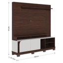 Ver imagem 2 de Estante Home Theater Jurerê 1.8 Nogueira Real Off White Matte – Colibri