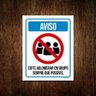 Kit 5 Placas Distanciamento Social Aviso Evite Aglomerar - 1