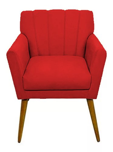 Poltrona Decorativa Cecília - Vermelho - Renascer Decor - 2
