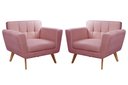 Ver imagem 1 de Poltrona Decorativa Bruna Living Sala Quarto Recepção - Suede Rosa 280