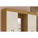 Ver mais imagens de Guarda Roupa Solteiro 4 Portas e 3 Gavetas C/ 1 Espelho Emily Gold Nature/off White - Acp