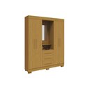 Ver imagem 7 de Guarda Roupa Solteiro 4 Portas e 3 Gavetas C/ 1 Espelho Emily Gold Nature/off White - Acp