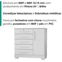 Ver imagem 5 de Comoda 5 Gavetas 1 Porta 99 cm Vitoria Branco Rudk