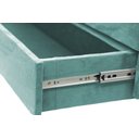 Ver imagem 3 de Recamier Puff Baú Sapateira com Gaveta 1,38cm para Cama Box Padrão - Azul Tiffany