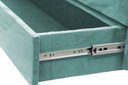 Ver imagem 3 de Recamier Puff Baú Sapateira com Gaveta 1,38cm para Cama Box Padrão - Azul Tiffany