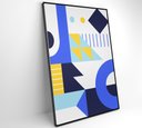 Ver imagem 3 de Quadro Geométrico Colorido 13 - 80x120 Cm - Vidro Impresso