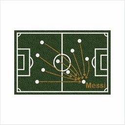 TAPETE CAPACHO MESSI EM CAMPO, MEDIDA PORTA. - 2