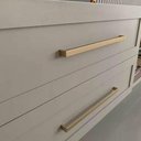 Ver imagem 5 de Kit 30 Puxadores Dourados 23cm para Móveis Torralba Piauí Reto Minimalista