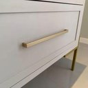 Ver imagem 3 de Kit 30 Puxadores Dourados 23cm para Móveis Torralba Piauí Reto Minimalista