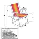Ver imagem 4 de Cadeira de Praia Mor Alta de Alumínio Dobrável Sortida Colorida