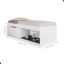 Ver imagem 2 de Box 2 Prateleiras Solteiro Uruguai com Kit Pet e Colchão Branco