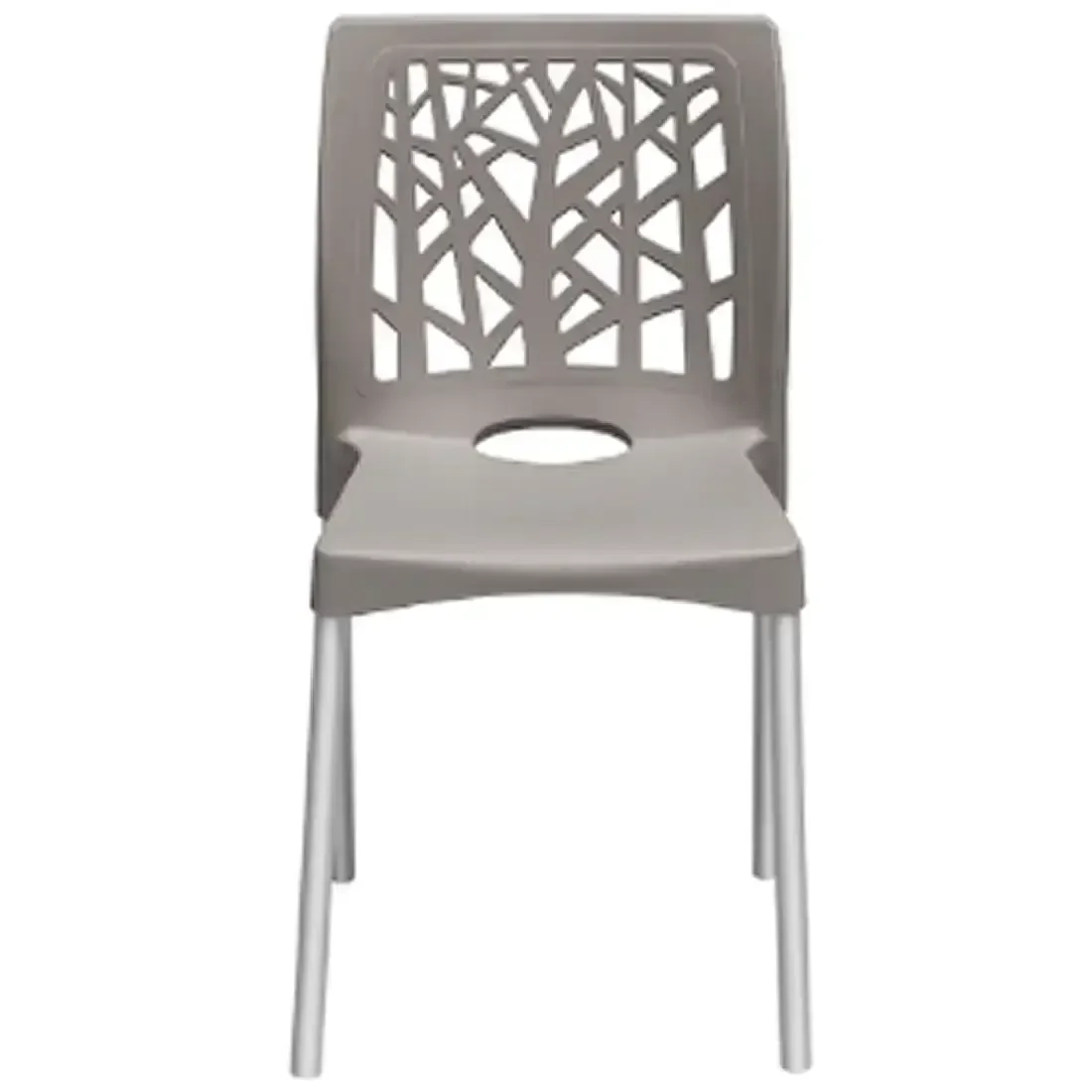 Ver imagem 1 de Cadeira Nature com Pés de Alumínio Forte Plástico Cor Nude