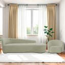 Ver imagem 2 de Kit Divã Recamier Orgânico França 220cm Lado Direito e Poltrona Amore Bouclé