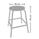 Ver imagem 2 de Banco Baixo de Metal Banqueta Empilhavel para Bar Cozinha Lanchonete - Preta