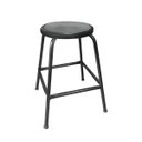 Ver imagem 1 de Banco Baixo de Metal Banqueta Empilhavel para Bar Cozinha Lanchonete - Preta