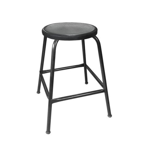 Banco Baixo de Metal Banqueta Empilhavel para Bar Cozinha Lanchonete - Preta