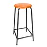 Banco Alto de Metal Banqueta Empilhavel para Bar Bancão Cozinha - Laranja - 1