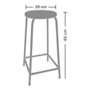 Ver imagem 2 de Banco Alto de Metal Banqueta Empilhavel para Bar Bancão Cozinha - Preta