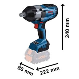 Chave de Impacto À Bateria Bosch Gds 18v-1050 H sem Bateria - 2