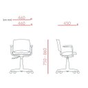 Ver imagem 5 de Cadeira Secretária Giratória Ergoplax com Braço Azul e Assento Estofado