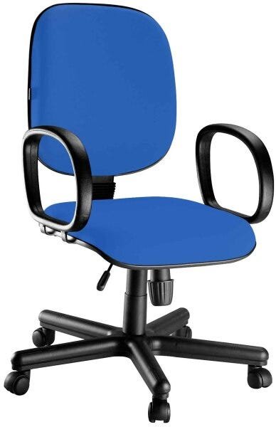 Cadeira Diretor Giratória Reclinável com Braço em Jserrano Azul