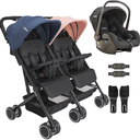 Ver imagem 1 de Carrinho Kiddo para Gemeos com Bebe Conforto Mascote Casal