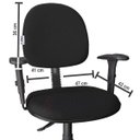 Ver imagem 2 de Cadeira Executiva Ergonômica Giratória Jserrano Preto com Braço Regulável