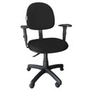 Ver imagem 1 de Cadeira Executiva Ergonômica Giratória Jserrano Preto com Braço Regulável