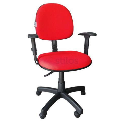 Cadeira Executiva Ergonômica Giratória Jserrano Vermelho com Braço Regulável