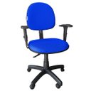 Ver imagem 1 de Cadeira Executiva Ergonômica Giratória Jserrano Azul com Braço Regulável