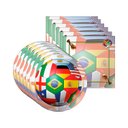 Ver imagem 3 de Kit Sousplat + Guardanapo Copa Bandeiras - 6 Peças - com Base