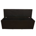 Ver imagem 2 de Calçadeira Baú Paris King 195 Cm Botão Strass Suede Marrom do Lar Móveis