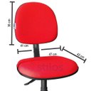 Ver imagem 2 de Cadeira Executiva Ergonômica Giratória Jserrano Vermelho com Regulagem de Altura