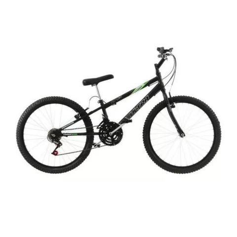 Bicicleta de Passeio Ultra Bikes -18 Marchas Freios V-brakes Cor:preto