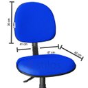 Ver imagem 2 de Cadeira Executiva Ergonômica Giratória Jserrano Azul com Regulagem de Altura