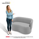 Ver imagem 7 de Kit 2 Poltronas e 1 Namoradeira Aisha Orgânica Bouclê Cinza Claro - Desk Design