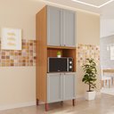 Ver imagem 1 de Paneleiro de Cozinha Maria 100% MDF Móveis Home com 04 Portas