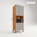 Ver imagem 3 de Paneleiro de Cozinha Maria 100% MDF Móveis Home com 04 Portas
