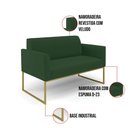 Ver imagem 6 de Sofá Namoradeira Base Industrial Dourado Marisa Veludo D03 - D?rossi